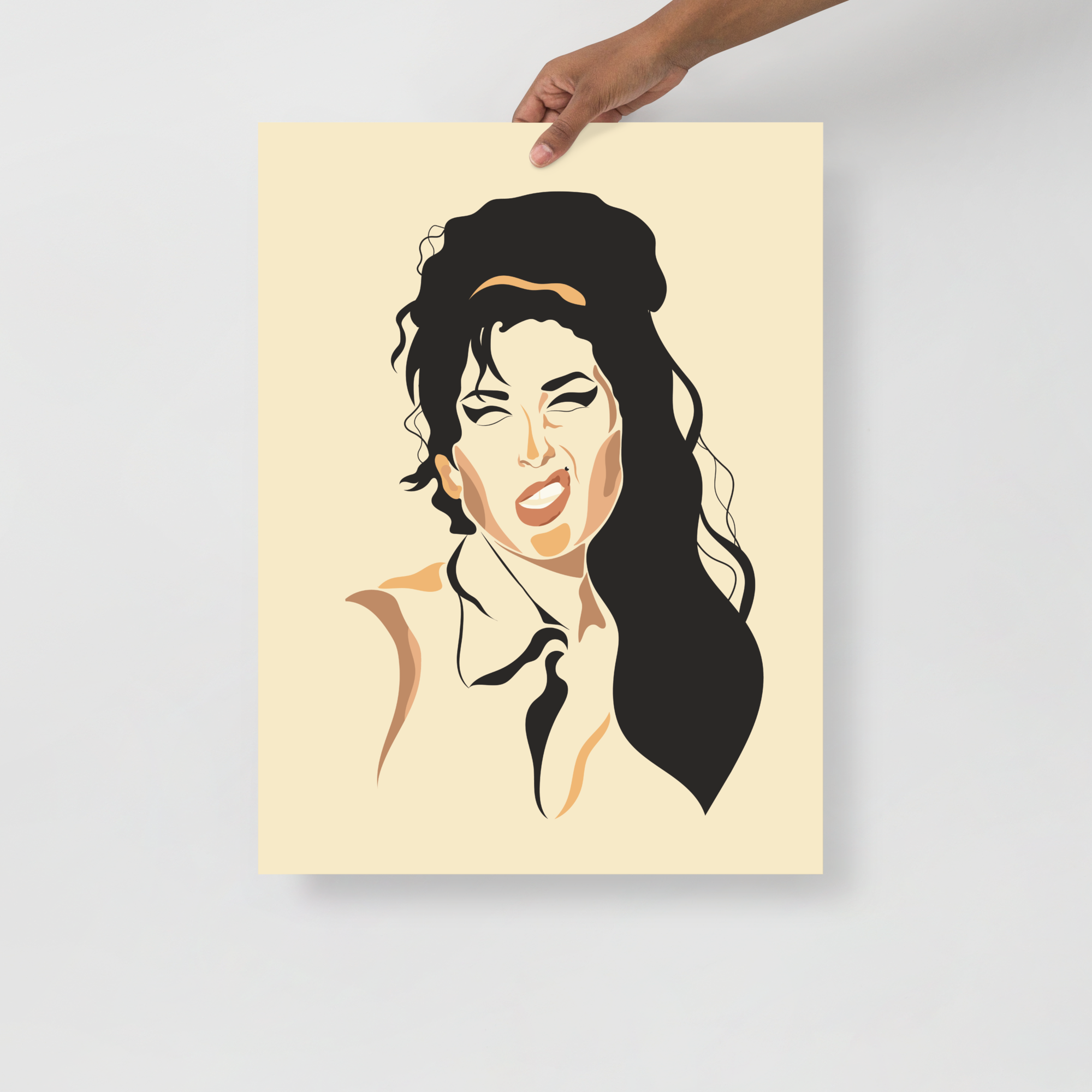 mockup of Amy Winehouse art