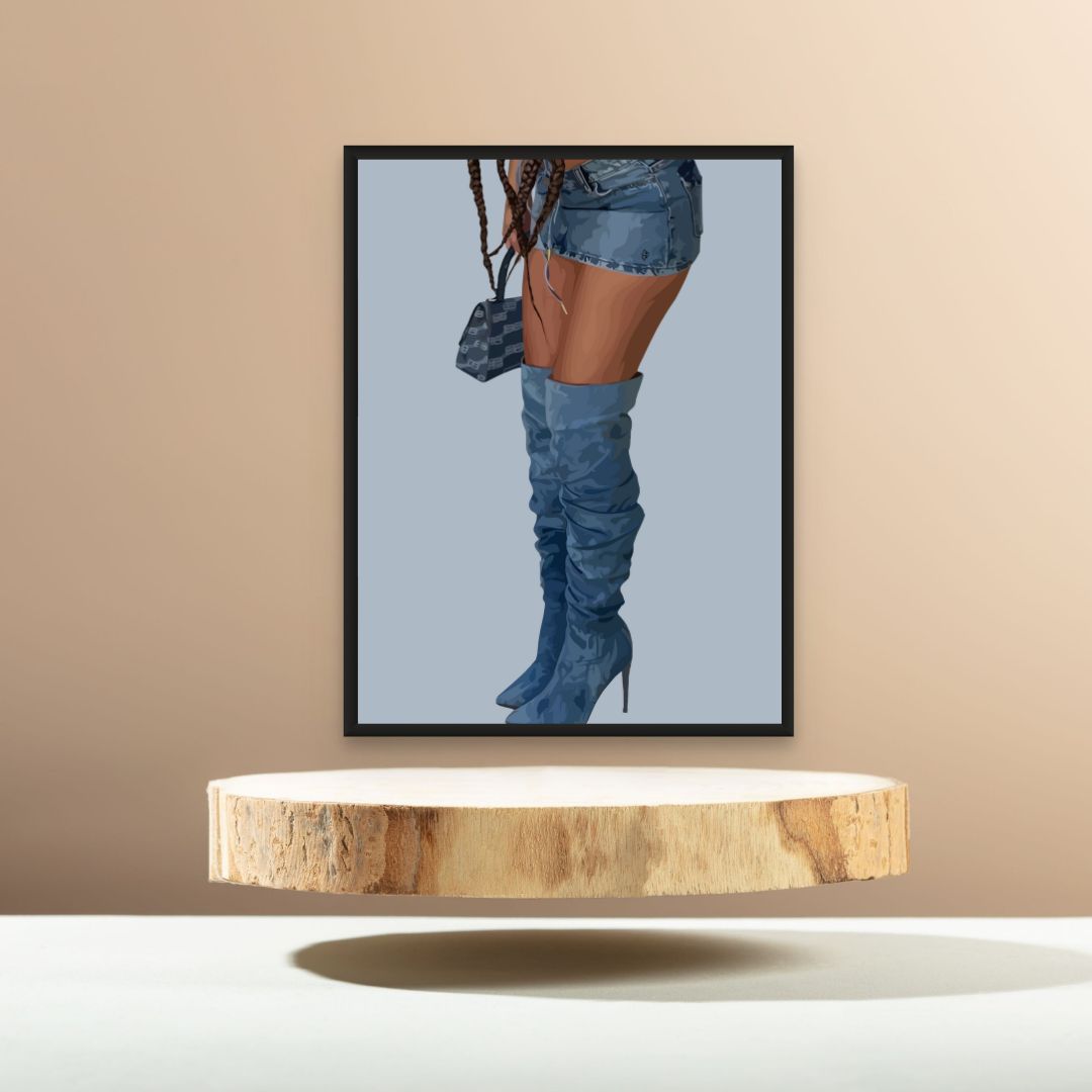 Denim Boots