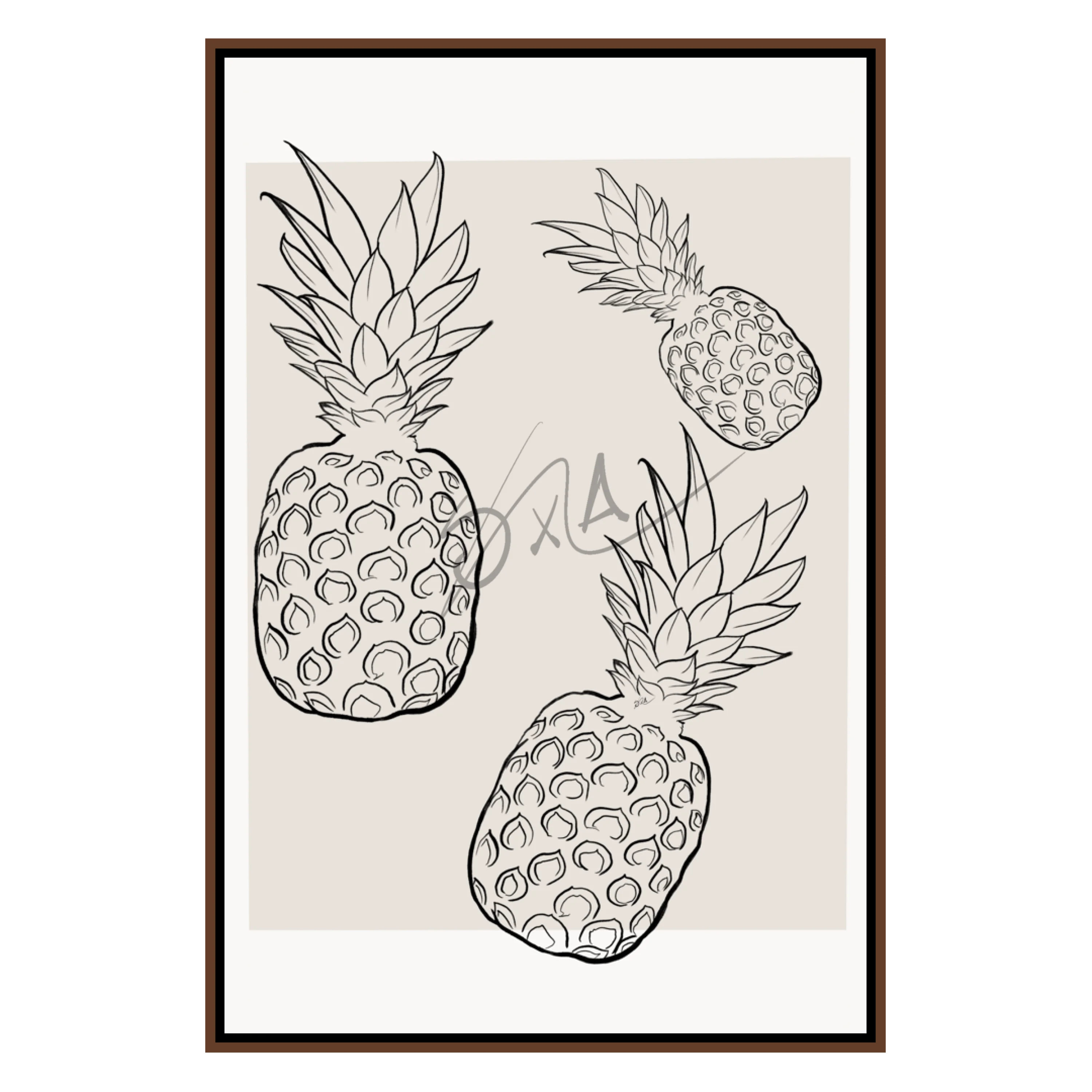 Pineapple Lineart