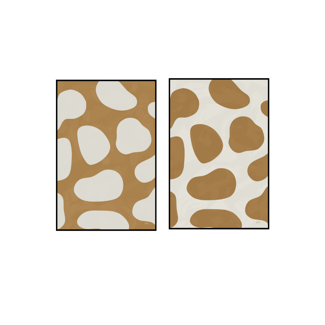 Amazon Abstract Wobbles Bundle 18x24 Brown