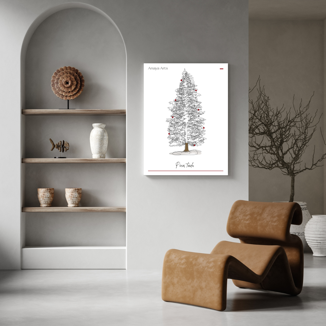 Christmas tree wall art